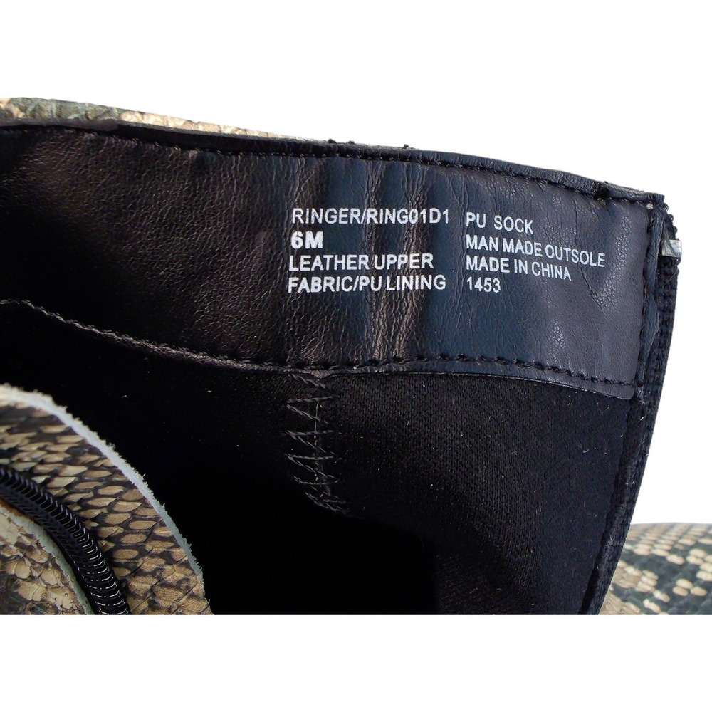 Steven by Steve Madden Ringer Snakeskin‎ Ankle Boots 6M Buckle Water Resistant - Picture 7 of 13